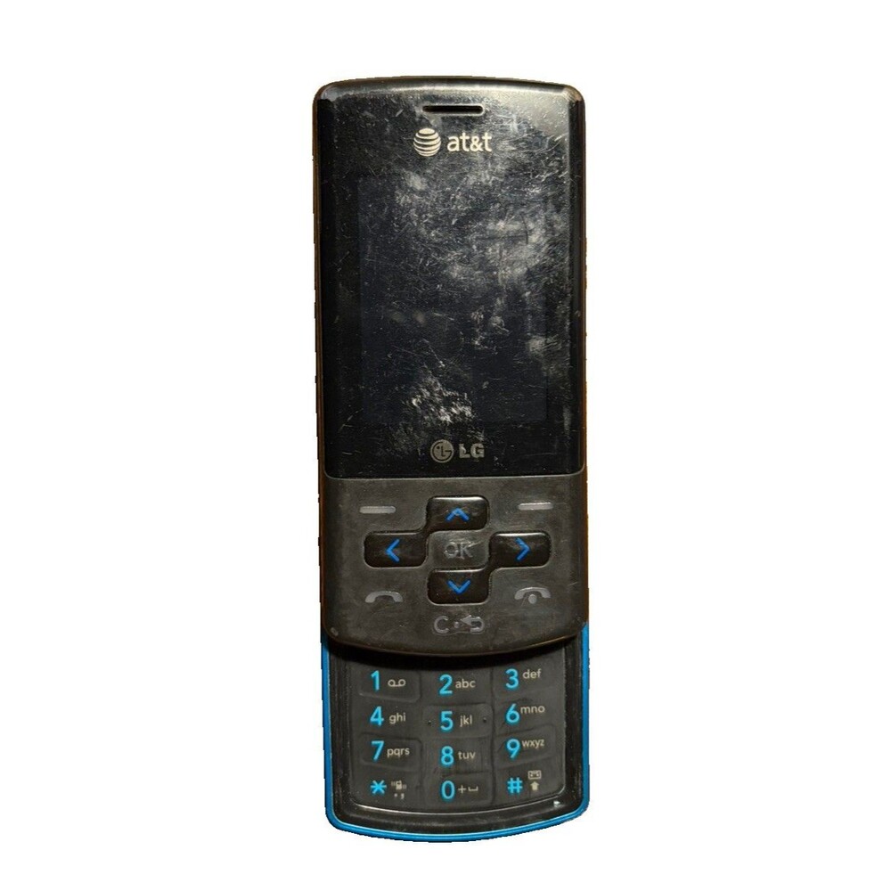 LG CF360 - Black and Blue ( AT&T ) Rare Cellular Slider Phone